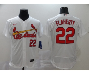 Men's Nike St. Louis Cardinals#22 Jack Flaherty White Flex Base Home Stitched Baseball Jersey