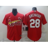 Men's Nike St. Louis Cardinals#28 Nolan Arenado Red Cool Base Home Stitched Baseball Jersey