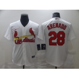 Men's Nike St. Louis Cardinals#28 Nolan Arenado White Cool Base Home Stitched Baseball Jersey