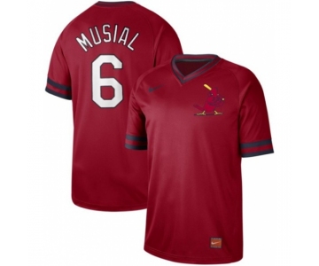 Men's Nike St.Louis Cardinals #6 Stan Musial Red Authentic Cooperstown Collection Stitched Baseball Jersey