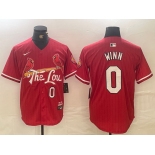 Men's St Louis Cardinals #0 Masyn Winn Red 2024 City Connect Limited Stitched Baseball Jersey