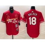 Men's St. Louis Cardinals #18 Jordan Walker Red 2024 City Connect Limited Stitched Baseball Jersey