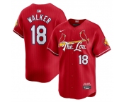 Men's St. Louis Cardinals #18 Jordan Walker Red 2024 City Connect Limited Stitched Baseball Jersey