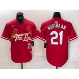 Men's St. Louis Cardinals #21 Lars Nootbaar Red 2024 City Connect Limited Stitched Baseball Jersey