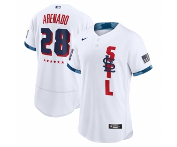 Men's St. Louis Cardinals #28 Nolan Arenado Nike White 2021 MLB All-Star  Authentic Player Jersey