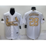 Men's St Louis Cardinals #28 Nolan Arenado White 2022 All Star Stitched Cool Base Nike Jersey