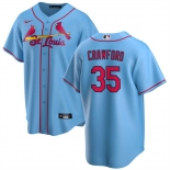 Men's St. Louis Cardinals #35 Brandon Crawford Blue Cool Base Stitched Baseball Jersey