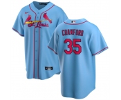 Men's St. Louis Cardinals #35 Brandon Crawford Blue Cool Base Stitched Baseball Jersey