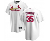 Men's St. Louis Cardinals #35 Brandon Crawford White Cool Base Stitched Baseball Jersey