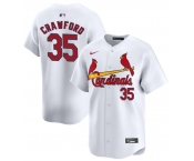 Men's St. Louis Cardinals #35 Brandon Crawford White Home Limited Stitched Baseball Jersey