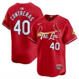 Men's St. Louis Cardinals #40 Willson Contreras Red 2024 City Connect Limited Stitched Baseball Jersey