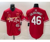 Men's St. Louis Cardinals #46 Paul Goldschmidt Red 2024 City Connect Limited Stitched Baseball Jersey