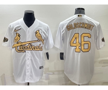 Men's St Louis Cardinals #46 Paul Goldschmidt White 2022 All Star Stitched Cool Base Nike Jersey