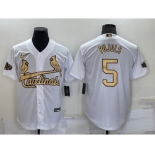 Men's St Louis Cardinals #5 Albert Pujols White 2022 All Star Stitched Cool Base Nike Jersey