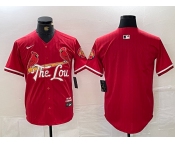 Men's St. Louis Cardinals Blank Red 2024 City Connect Limited Stitched Baseball Jersey