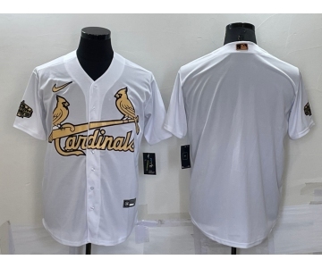 Men's St Louis Cardinals Blank White 2022 All Star Stitched Cool Base Nike Jersey