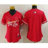 Women's St Louis Cardinals Blank Red 2024 City Connect Limited Stitched Jersey