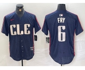 Men's Cleveland Guardians #6 David Fry Navy 2024 City Connect Limited Stitched Jersey