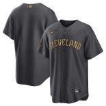 Men's Cleveland Guardians Blank Charcoal 2022 All-Star Cool Base Stitched Baseball Jersey