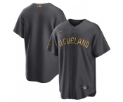 Men's Cleveland Guardians Blank Charcoal 2022 All-Star Cool Base Stitched Baseball Jersey