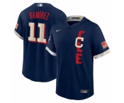 Men's Cleveland Indians #11 José Ramírez Nike Navy 2021 MLB All-Star Game Replica Player Jersey