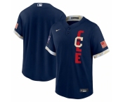 Men's Cleveland Indians Blank Nike Navy 2021 MLB All-Star Game Replica Jersey