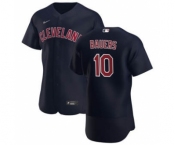 Men's Nike Cleveland Indians #10 Jake Bauers Navy Alternate 2020 Authentic Player Baseball Jersey