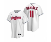 Men's Nike Cleveland Indians #11 Jose Ramirez White Home Stitched Baseball Jersey