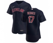 Men's Nike Cleveland Indians #17 Austin Hedges Navy Alternate 2020 Authentic Player Baseball Jersey