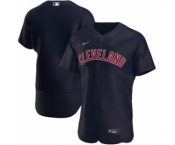 Men's Nike Cleveland Indians 2020 Navy Alternate Authentic Logo Team Baseball Jersey