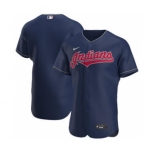 Men's Nike Cleveland Indians 2020 Navy Alternate Authentic Team Baseball Jersey