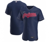 Men's Nike Cleveland Indians 2020 Navy Alternate Authentic Team Baseball Jersey