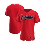 Men's Nike Cleveland Indians 2020 Red Alternate Authentic Official Team Baseball Jersey