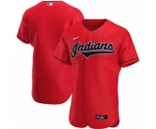 Men's Nike Cleveland Indians 2020 Red Alternate Authentic Official Team Baseball Jersey