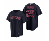 Men's Nike Cleveland Indians #25 Jim Thome Navy Alternate Stitched Baseball Jersey