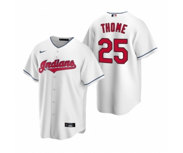 Men's Nike Cleveland Indians #25 Jim Thome White Home Stitched Baseball Jersey