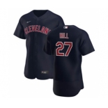 Men's Nike Cleveland Indians #27 Cam Hill Navy Alternate 2020 Authentic Player Baseball Jersey