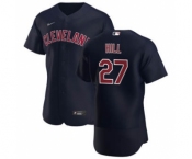 Men's Nike Cleveland Indians #27 Cam Hill Navy Alternate 2020 Authentic Player Baseball Jersey