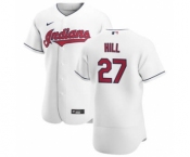 Men's Nike Cleveland Indians #27 Cam Hill White Home 2020 Authentic Team Baseball Jersey