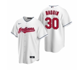 Men's Nike Cleveland Indians #30 Tyler Naquin White Home Stitched Baseball Jersey