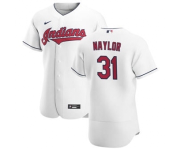 Men's Nike Cleveland Indians #31 Josh Naylor White Home 2020 Authentic Team Baseball Jersey