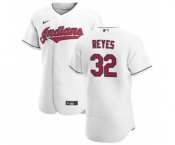 Men's Nike Cleveland Indians #32 Franmil Reyes White Home 2020 Authentic Team Baseball Jersey