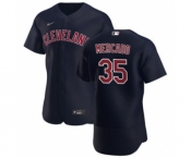 Men's Nike Cleveland Indians #35 Oscar Mercado Navy Alternate 2020 Authentic Player Baseball Jersey