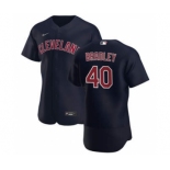 Men's Nike Cleveland Indians #40 Bobby Bradley Navy Alternate 2020 Authentic Player Baseball Jersey