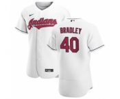 Men's Nike Cleveland Indians #40 Bobby Bradley White Home 2020 Authentic Team Baseball Jersey