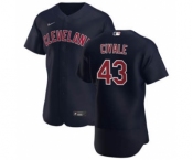 Men's Nike Cleveland Indians #43 Aaron Civale Navy Alternate 2020 Authentic Player Baseball Jersey