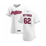 Men's Nike Cleveland Indians #62 Nick Wittgren White Home 2020 Authentic Team Baseball Jersey