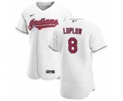 Men's Nike Cleveland Indians #8 Jordan Luplow White Home 2020 Authentic Team Baseball Jersey