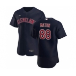 Men's Nike Cleveland Indians #88 Phil Maton Navy Alternate 2020 Authentic Player Baseball Jersey