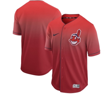 Men's Nike Cleveland Indians Blank Red Drift Fashion MLB Jersey